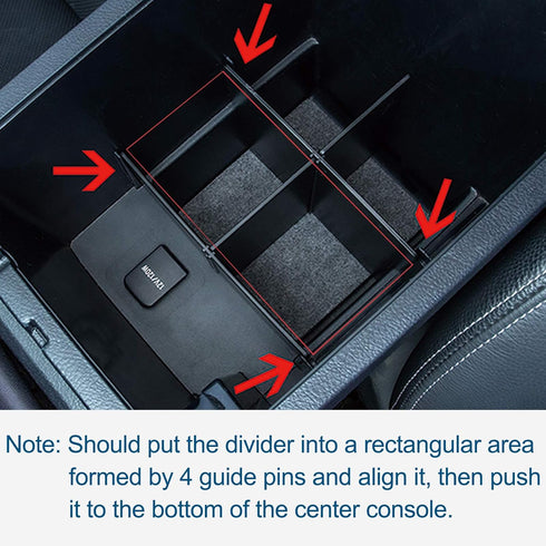 JDMCAR Compatible with Toyota 4Runner Accessories 2010-2024 Center Console Organizer,Insert ABS Black Materials Compartment Divider...