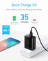Anker Quick Charge 3.0, 18W 3Amp USB Wall Charger - Fast Charging, Compatible with Wireless Charger, Galaxy S10e/S10/S9/S8/Plus, Note 9/8, LG V40/...