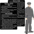 3 PCS Spanish SFST/HGN Card - Standardized Field Sobriety Test Instruction Card Metal Card, Law Enforcement, Cops, Police, Sheriff, Thin Blue Line...