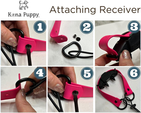 Waterproof E-collar Replacement Strap Dog Collar for Invisible Fence/ecollar - Easy On Bungee (1" Wide, Black)...