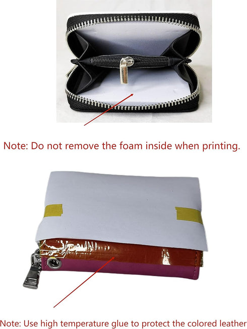 Sublimation Small Coin purse Women's Wallet Leather Coin credit Card holder Diy Craft (Pink2)...