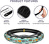 Steering Wheel Cover for Women Men Colorful Cats Kitten Kitty Green Neoprene Steering Wheel Protector Universal Fit Most Car Sedans SUVs - 15 Inch...