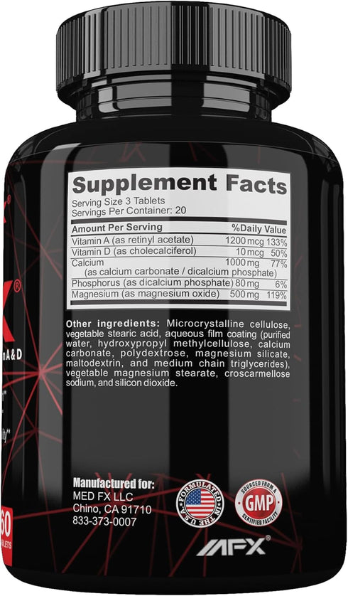 Calcimag FX - Calcium, Magnesium with Vitamin A&D Supplement for Men and Women - Bone, Immune and Eye Support Supplement - Non-GMO - Made in USA...