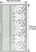 Aleks Melnyk No.328 Metal Stencil, Ancient Greek Fret and Roman Ornament, Meander, Palmette Motif, Border, Patterns, Small Stencil, 1 PC, Template...