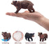 Toymany 6PCS Bear Figurines, Realistic Forest Animals Bear Family Figures Toy Set includes Brown Bears Black Bears and Cubs, Education Toy Birthda...