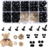 270PCS Safety Eyes and Noses, Black Plastic Eyes and Teddy Bear Nose with Washers for Doll Making for Crafts...