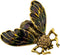 Knighthood Antique Gold Bee with Criss Cross Detailing Wing Lapel Pin/Brooch...