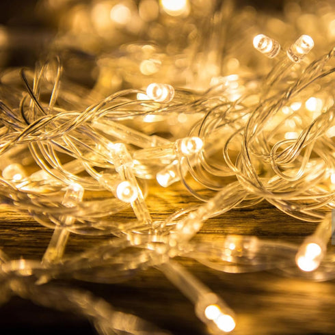 66FT 200LED Christmas String Lights Outdoor/Indoor, Extendable Twinkle Fairy Lights Waterproof Clear Wire with 8 Modes&Timer Function for Garden B...