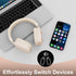 P37 Max Bluetooth Headphones Over The Ear,Beige Headphone Bluetooth with Microphone,80H Playtime,Deep Bass Memory Foam Ear Cups,audífonos inalámbr...