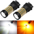 PHINLION Super Bright White Amber Dual Color Switchback 3157 3155 3057 3457 4157 LED Bulbs with Projector for Car Front Turn Signal Parking Lights...