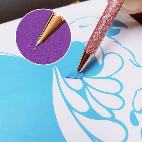2 Pack Craft Weeding Pens, Essential Adhesive Vinyl Tool, Precision Needle Retractable Pin Pen for Craft Weeding, Vinyl Air Release or Car Punctur...