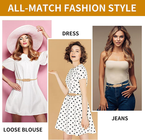 Giantree Women Skinny Belt, Metal Corset Belt Thin Waist Belt Stretch Waist Belt for Dress...