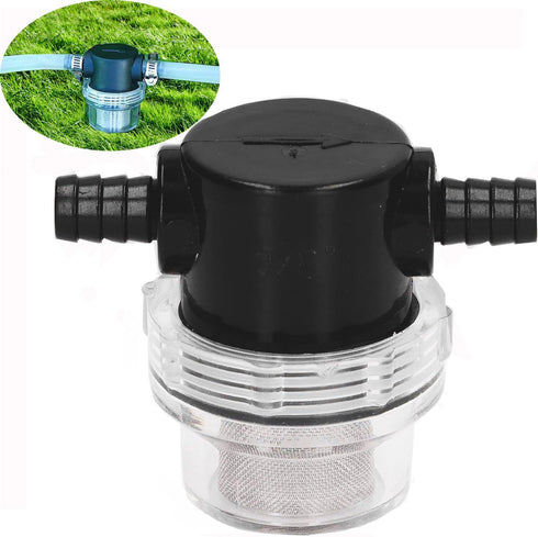 3/8 Inch Water Pump Strainer Hose Barb In-Line Strainer Twist-On Sprayer Filter 50 Mesh Stainless Steel Filter Screen for Water Pump 12V DC 80 PSI...