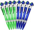 Maydahui 30 Pcs Cute Earth Pens Retractable Earth Globe Spins Pens Tellurion Shape Ballpoint Pens Black Ink Novelty Earth Day Favor Pens for Stude...