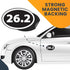 Magnet Me Up: 26.2 Marathon Inverted Black Oval Magnet Decal - 4x6 Inches, Heavy-Duty Automotive Magnet for Car, Truck, SUV & Other Surfaces - Run...