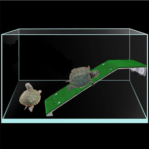 Lawn Turtle Basking Platform, Tortoise Ramp Reptile Ladder Resting Terrace Fish Tank Aquarium Turtle Dock Floating Décor for Small Reptile Frog Te...