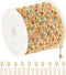 YOUBEIYEE 3 Meters Colorful Rhinestone Jewelry Chain Gold Plated Brass Chain for Jewelry Making Mixed Color Glass Bead Flower Craft Chain Roll...