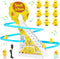 Small Duck Climbing Stairs Duck Roller Electric Track Slide Stairs Coaster Toys for Toddlers Indoor Toy with LED Flashing Lights (Duck)...