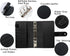 A6 Crocodile Budget Binder 2 pcs - PU Leather Notebook Binder with Hidden Snap Buckle, Small 6 Ring Refillable Journal Binder, Black & Beige...