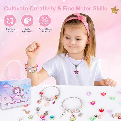 Charm Bracelet Making Kit for Girls,5 Year Old Girl Gift,Jewelry Making Kit Toy Gift That Inspires Creativity and Individuality and is Fun to Play...