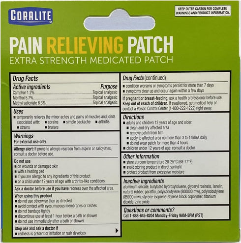 Coralite Muscle Joint Pain Relief Patch...