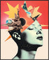 Posterizer 1 pcs-mind blowing sunset-surreal vintage collage-Abstract & Modern Art-Retro Art-Gift for Art Lovers- UNFRAMED Wall Art...