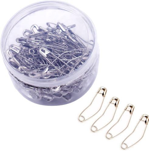 Metal Curved Safety Pins 50mm/2inch Basting Pins for Quilting Curved (100 Counts)...