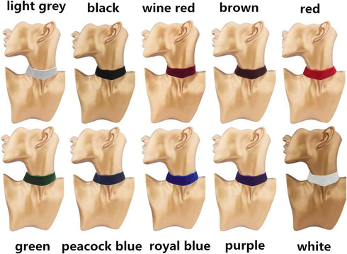 12pcs 1 inch Width Black Velvet Chokers Vintage Necklace for Women With Extension (XL-1017-1)...