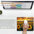 Mouse Pad, Non-Slip Rubber Base Mouse Mat Mousepad Waterproof Gaming Mouse Pad for Wireless Mouse, Computers Laptop Home Office (sunflower)...