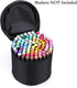 BTSKY Multifunction Marker Case - Zippered Canvas Pen Bag Pencil Organizer Stationary Storage for 80 Markers, Black (NO Compartments Inside)...