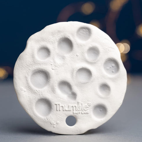 Moon Biscuit Natural Rubber baby toy for teething, bath time and sensory play...