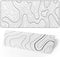 White Mouse Pad Extended Gaming Mouse Pad for Desk 31.5 x 11.8 Inch Black and White Mousepad Topographic Mouse Pad with Anti-Slip Rubber Base for ...
