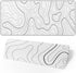 White Mouse Pad Extended Gaming Mouse Pad for Desk 31.5 x 11.8 Inch Black and White Mousepad Topographic Mouse Pad with Anti-Slip Rubber Base for ...