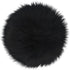 Sibba Faux Fur Fuzzy Area Rug Chair Pad Protectors 30 cm Black Small Round Cover Pillow Cushion Carpet Mat Desk Sofa Seat Couch for Living Room Ki...