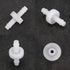 Mudder 4 Packs Check Valve, 1/4 Inch 6mm PVDF Wear-Resistant One-Way Check Valve for Fuel Gas Liquid Air...