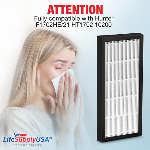True HEPA + Carbon “Filter A” 30962 | Fits Hunter 10200, 10202, 10205 & HT1702 Air Purifiers by LifeSupplyUSA...