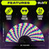 GloFX Folding Fan - Trippy - Large Rave Clack Folding Hand Fan for Men/Women - for EDM, Music Festival, Club, Event, Party, Dance, Performance, De...