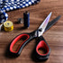 LIVINGO 2 Pack Premium Tailor Scissors Heavy Duty Multi-Purpose Titanium Coating Forged Stainless Steel Sewing Fabric Leather Dressmaking Comfort ...