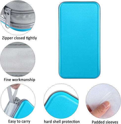 CD Case Holder, 80 Capacity CD/DVD Case Holders Wallet Hard Plastic CD DVD Disc Cases Storage Binder for Car Home Office Travel (Sky Blue)...