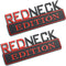 2pcs REDNECK EDITION CAR EMBLEM Chrome Badge 3D Sticker Decal Compatible with F-150 F250 F350 Silverado RAM 1500 (Red/black)...