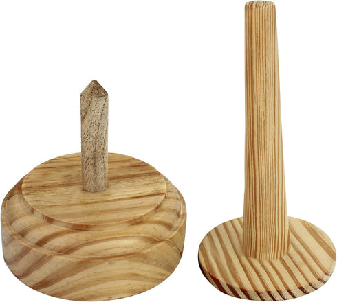 Iblay wood arts Wood Yarn Holder with Twirling Mechanism Classic Hand-Operated Winding and Dispensing Accessories, Presents for Craft Lovers7 Inch...