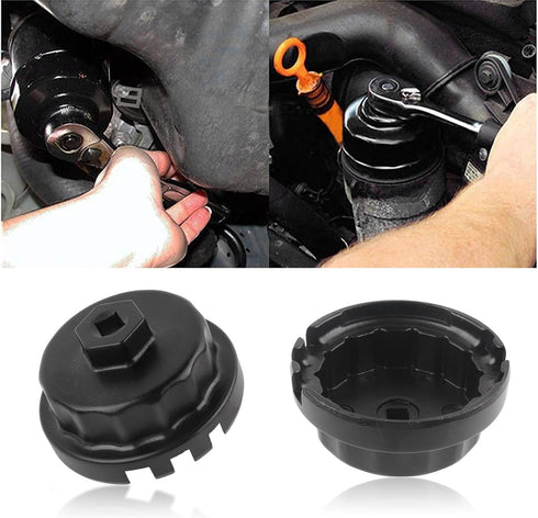 Oil Filter Wrench Compatible with Toyota 4Runner Sienna Tundra Tacoma with 2.5L to 5.7L Engines,Car Accessories 64mm Oil Filter Removal Tool with ...