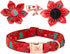 Elegant little tail Christmas Dog Collar, Female or Male Dog Collar Flower, Pet Collar Adjustable Dog Collars with Flower for Small Medium Large D...