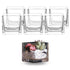 Whole Housewares Square Glass Flower Vase Centerpiece Set - 6 Pack Botanical Arrangements and Candle Holder Decoration - Thick Glass and A Stable ...