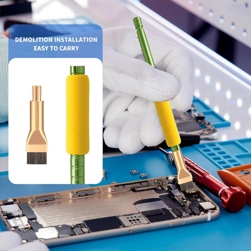 2Pcs ESD Safe Anti Static IC Cleaning Brush Tool for Phone Motherboard Ic Brush Ideal for IC Glue Removal,PCB Cleaning,and Mobile Phone Repair - W...