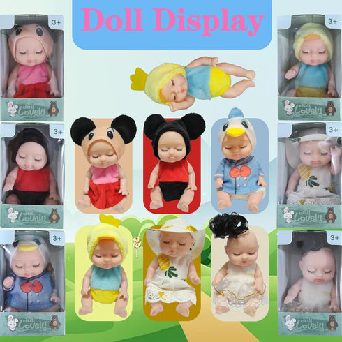 Mini Rebirth Doll, Gift Box Miniature Doll, Toys for Kids Over 3 Years Old (Style C)...