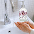 17oz Flower Glass Soap Dispenser Bottle with Plastic Pump...