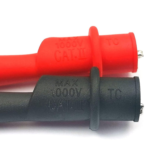 2 Pair Silicone Alligator Clips Set, Professional 1000V 10A Alligator Clip Test Kit, Banana Test Lead Probe Clip, Test Extension Compatible with F...