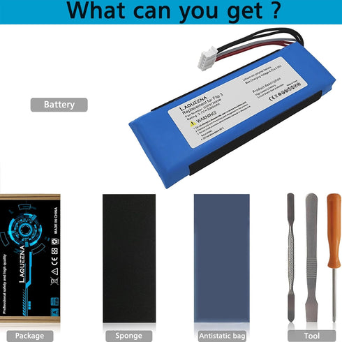 GSP872693W 3000mAh Battery Compatible with JBL Flip 3 Waterproof Bluetooth Speaker with Tools Battery Part NO Flip3 GSP872693 P763098 03 3.7V...