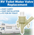 Upgraded 385311641 RV Plastic Water Valve Assembly Replacement for 300 310 320 series Pedal-flush Toilets and Marine Toilet....